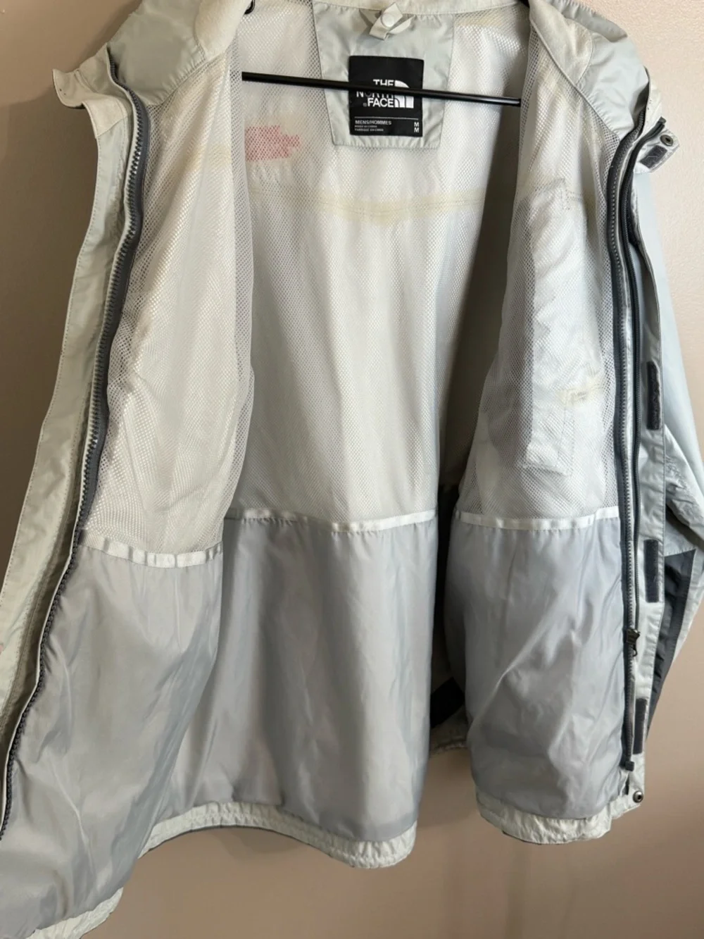 The North Face Men's Two-Tone Gray Windbreaker Orange Accents Waterproof M - Picture 9 of 13